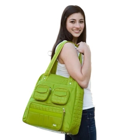 lug Handbags - Lug Puddle Jumper Overnight Travel Gym Bag Lime Green